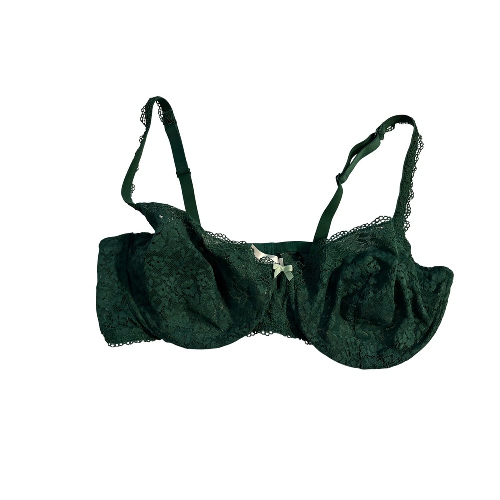 Gilligan & O'Malley Balconette Bra Lace Dark Green Underwire Bow 40D